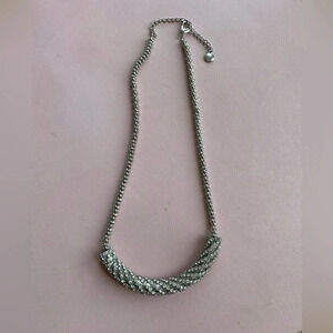 Alfani Twisted Silver Chain Necklace Chunky Sparkle Thick